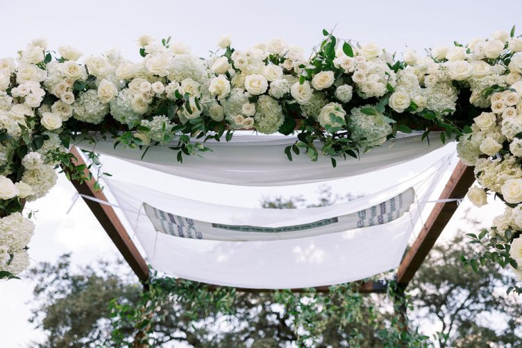Chuppah with family tallit at Omni Barton Creek wedding.